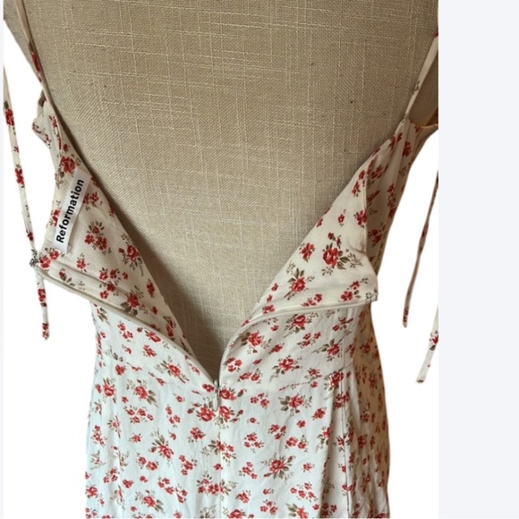 Reformation Bisque Floral Print Mini Dress- 12 - Picture 6 of 14